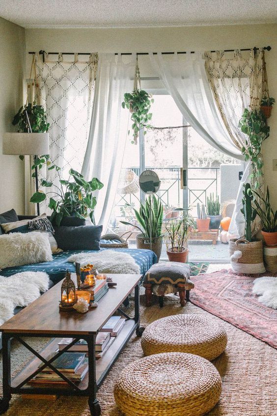 bohemian living room ideas 20