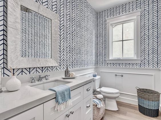 Attractive Bathroom Wallpaper Ideas That'll Mesmerize You ...