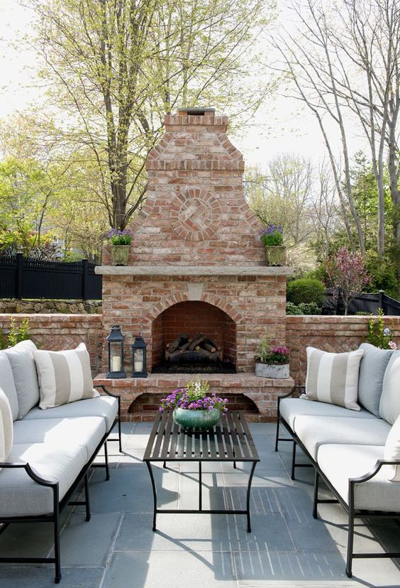 Backyard Fireplace Ideas 12