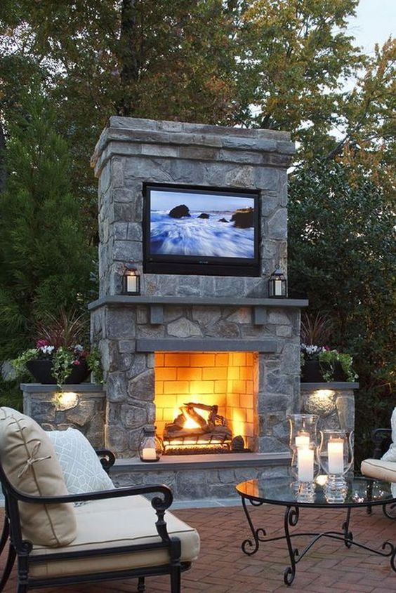 Backyard Fireplace Ideas 6